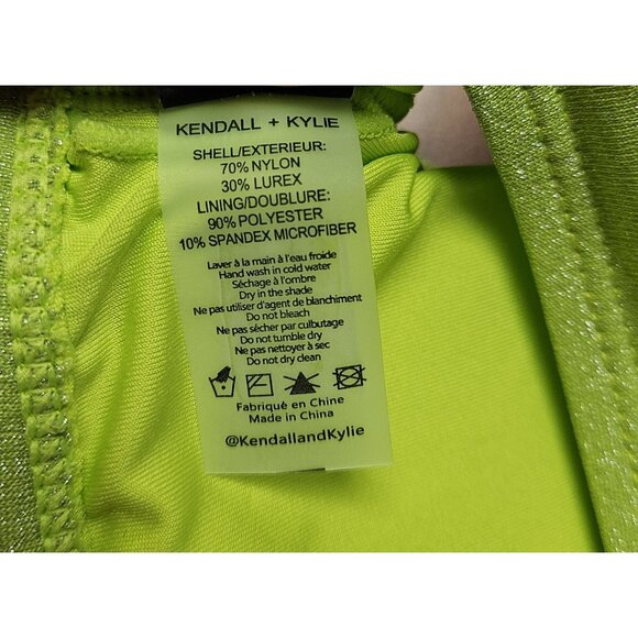 Kendall + Kyle Womens Bikini Set NWT Neon Green - Picture 6 of 8